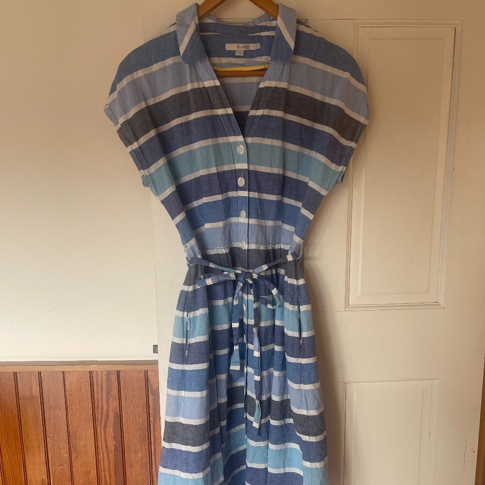 Boden Striped Button Up Dress